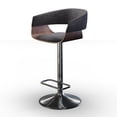 thumbnail image 1 of Simpli Home Lowell Adjustable Swivel Fabric Bar Stool in Charcoal Gray, 1 of 10
