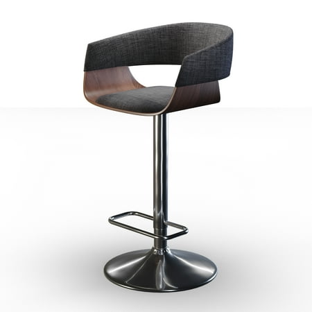 Simpli Home - Lowell Adjustable Swivel Bar Stool - Charcoal Grey