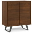 thumbnail image 1 of Lowry 39 inch Wide Solid Wood Medium Storage Cabinet in Walnut Veneer, 1 of 14