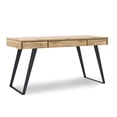 thumbnail image 1 of Lowry 54 inch Wide Solid Acacia Wood Modern Industrial Desk in Distressed Golden Wheat, 1 of 8