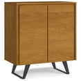 thumbnail image 1 of Simpli Home Lowry 39 inch Wide Solid Wood Modern Industrial Medium Storage Cabinet in Oak Veneer, 1 of 13