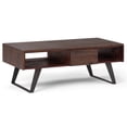 thumbnail image 1 of Simpli Home Lowry 48 inch Wide Solid Acacia Wood Modern Industrial Coffee Table in Distressed Charcoal Brown, 1 of 11