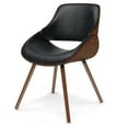 thumbnail image 1 of Simpli Home Malden Bentwood Dining Chair with Wood Back in Distressed Black Vegan Faux Leather, 1 of 11