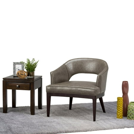 Simpli Home - Mallory Mid Century Tub Chair - Elephant Grey