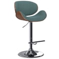 thumbnail image 1 of Marana Modern Bentwood Adjustable Height Gas Lift Bar Stool in Turquoise Blue, 1 of 10