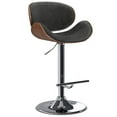thumbnail image 1 of Simpli Home Marana Modern Bentwood Adjustable Height Lift Bar Stool in Gray Faux Leather, 1 of 11