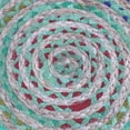 thumbnail image 1 of Simpli Home Margo 20 inch Wide Boho Round Pouf in Green Handwoven Jute and Cotton, 1 of 7
