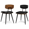 thumbnail image 1 of Simpli Home Mavis Dining Chair (Set of 2) in Black Vegan Faux Leather, 1 of 12