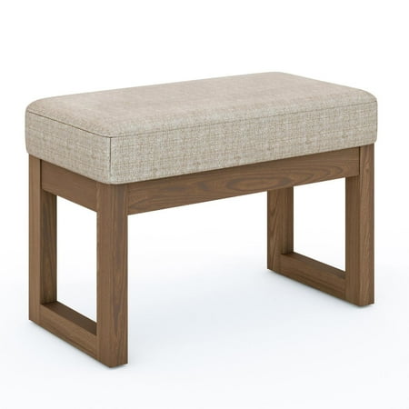 Simpli Home - Milltown Rectangular Contemporary Wood/Foam Bench Ottoman - Platinum