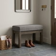 thumbnail image 1 of Simpli Home Milltown 27 inch Wide Solid Wood Contemporary Footstool Small Ottoman Bench in Grey, 1 of 8