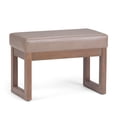 thumbnail image 1 of Simpli Home Milltown 27 inch Wide Solid Wood Contemporary Footstool Small Ottoman Bench in Ash Blonde, 1 of 8