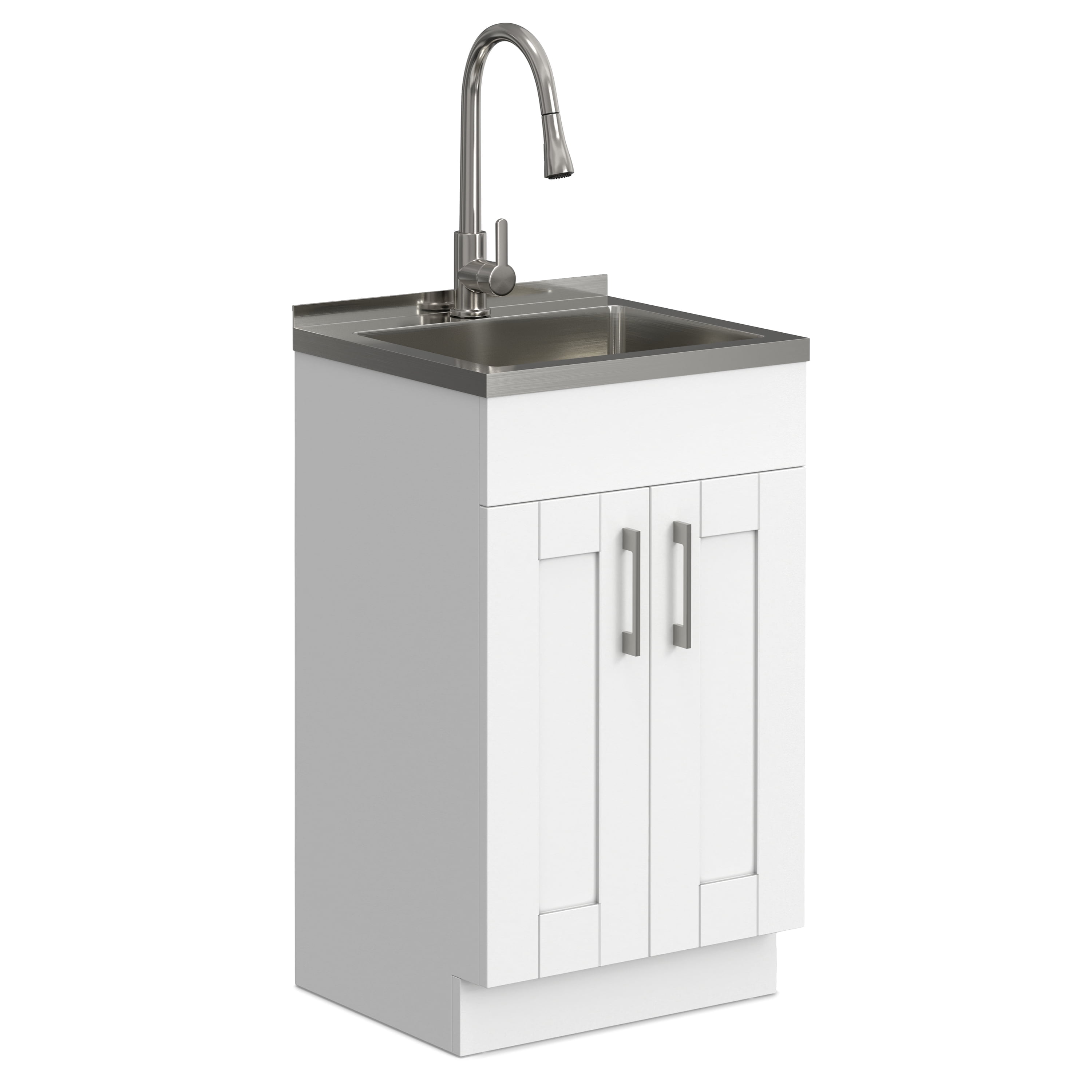 Simpli Home Shaker Laundry Utility Sink and Cabinet - Thumbnail 5