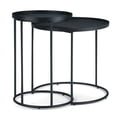 thumbnail image 1 of Simpli Home Monet Modern Industrial 24 inch Wide Metal 2 Pc Nesting Table in Black, Fully Assembled, 1 of 5