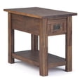 thumbnail image 1 of Monroe SOLID ACACIA WOOD 14 inch Wide Rectangle Rustic Narrow Side Table in Rustic Natural Aged Brown, 1 of 11