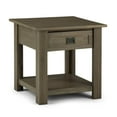 thumbnail image 1 of Simpli Home Monroe Solid Acacia Wood Square End Table in Distressed Gray, 1 of 6