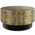 thumbnail image 1 of Simpli Home Montrose 30 inch Wide Metal Modern Industrial Coffee Table in Antique Gold/Black, Fully Assembled, 1 of 9