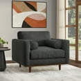 thumbnail image 1 of Morrison 42 inch Wide Mid-Century Modern Arm Chair in Charcoal Grey, 1 of 11