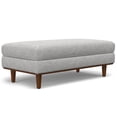 thumbnail image 1 of Morrison 49 inch Wide Mid-Century Modern Table Ottoman in Mist Grey Woven-Blend Fabric, 1 of 10