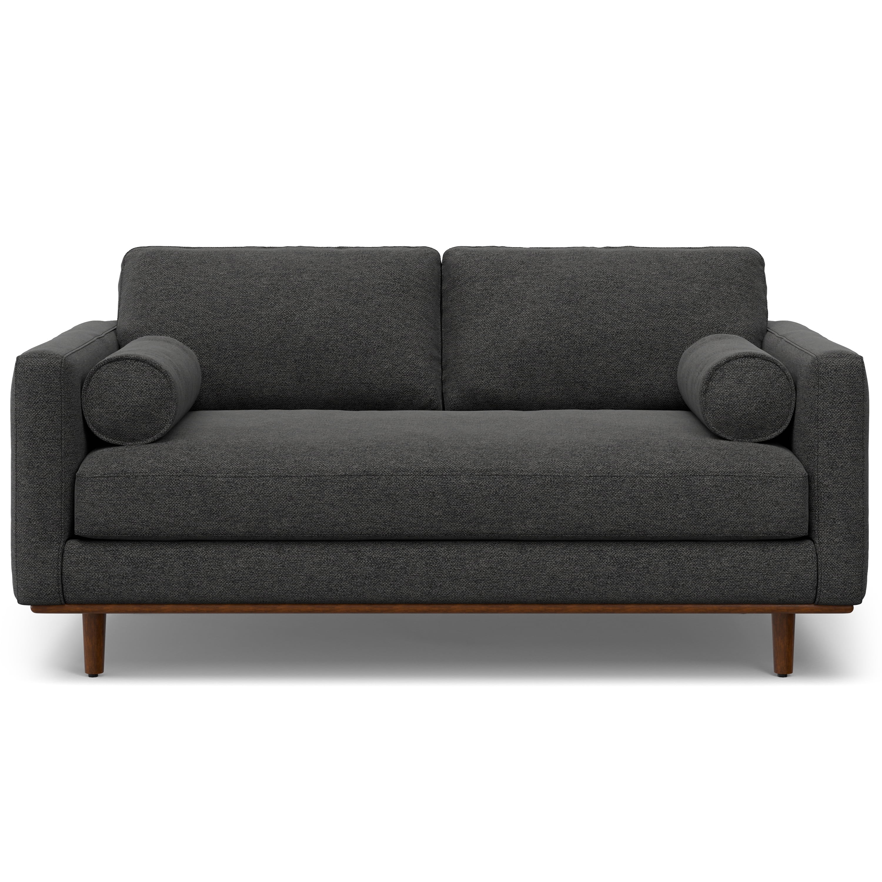 Morrison Charcoal Grey Fabric Mid-Century Modern Sofa with Removable Cushions