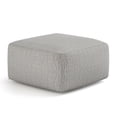 thumbnail image 1 of Simpli Home Simpli Home Nate 20 inch Wide Boho Square Pouf in Patterned Grey Mélange Cotton, 1 of 6