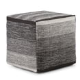thumbnail image 1 of Simpli Home Naya Cube Pouf in Gray Melange Cotton, 1 of 9
