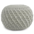 thumbnail image 1 of Simpli Home Simpli Home Nisi Round Pouf in Light Gray, 1 of 5