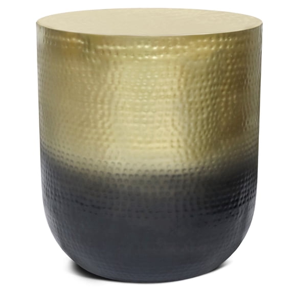 Simpli Home Nova 19 inch Wide Boho Metal Side Table in Gold Ombre, Assembled
