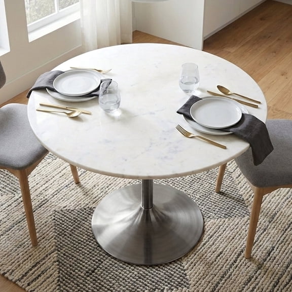 Simpli Home Osborne 36W Round Pedestal Dining Table