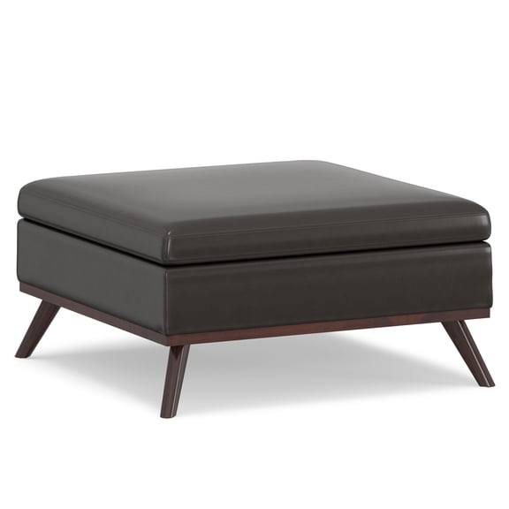 Simpli Home Owen 36W Square Storage Ottoman