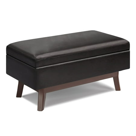 Simpli Home - Owen Small Rectangular Storage Ottoman - Tanners Brown