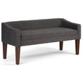 thumbnail image 1 of Simpli Home Parris 50 in. W Contemporary Upholstered Fabric Bench in Dark Gray, 1 of 5