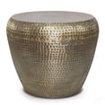 thumbnail image 1 of Simpli Home Preston 22 inch Wide Modern Industrial Metal Side Table in Antique Gold, Fully Assembled, 1 of 6