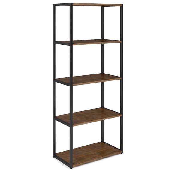 Simpli Home Ralston 30 inch Wide Bookcase in Rustic Natural Aged Brown