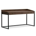 thumbnail image 1 of Simpli Home Ralston SOLID ACACIA WOOD Modern Industrial 60 inch Wide Writing Office Desk in Distressed Charcoal Brown, 1 of 15