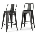 thumbnail image 1 of Simpli Home Rayne Industrial Metal 24 inch Counter Height Stool (Set of 2) in Gunmetal Grey, 1 of 10