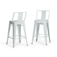 thumbnail image 1 of Simpli Home Rayne Industrial Metal 24 inch Counter Height Stool (Set of 2) in White, 1 of 10
