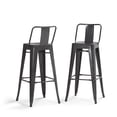 thumbnail image 1 of Simpli Home Rayne 30" Metal Bar Stool in Gray (Set of 2), 1 of 11