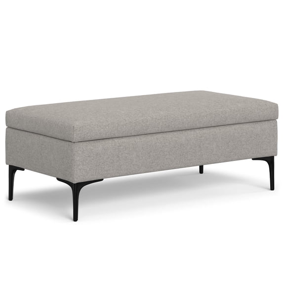 Simpli Home Rebecca 48W Rectangular Storage Ottoman