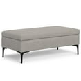 thumbnail image 1 of Simpli Home Rebecca 48 inch Wide Mid Century Modern Rectangle Large Coffee Table?Storage Ottoman with Lift up Lid in Cloud Grey Polyester, 1 of 7