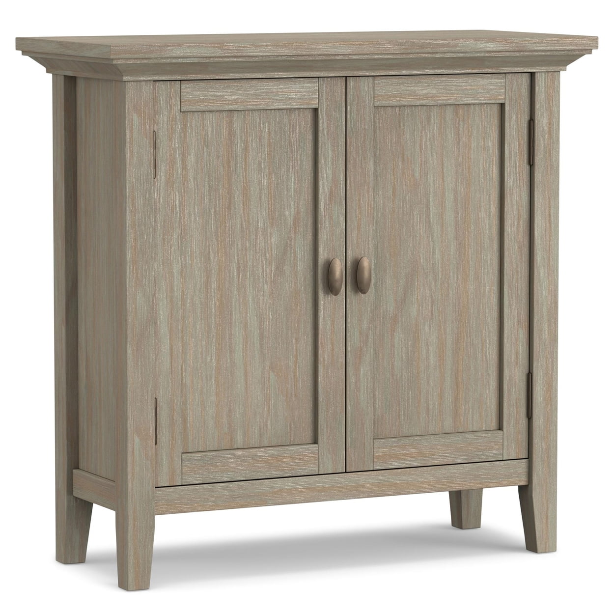 Brunette Brown Solid Wood Office Storage Cabinet with Adjustable Shelving