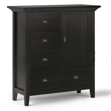 Simpli Home Redmond Medium Storage Cabinet in Hickory Brown