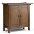 thumbnail image 1 of Simpli Home Redmond 32 inch Wide Solid Wood Transitional Low Storage Cabinet in Rustic Natural Aged Brown, 1 of 6