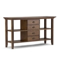 thumbnail image 1 of Simpli Home Redmond 54 inch Wide Solid Wood Transitional Console Sofa Table in Rustic Natural Aged Brown, 1 of 8