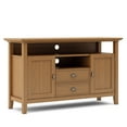 thumbnail image 1 of Redmond SOLID WOOD 54 inch Wide Transitional TV Media Stand in Light Golden Brown For TVs up to 60 inches, 1 of 8