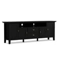 thumbnail image 1 of Redmond 72 inch Wide Solid Wood TV Stand in Black For TVs up to 80 inches, 1 of 14