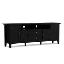 Simpli Home Redmond Wood 72 inch TV Media Stand in Black