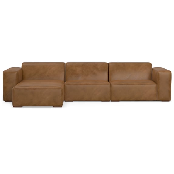 Simpli Home Rex 2 Seater Sofa and Left Chaise
