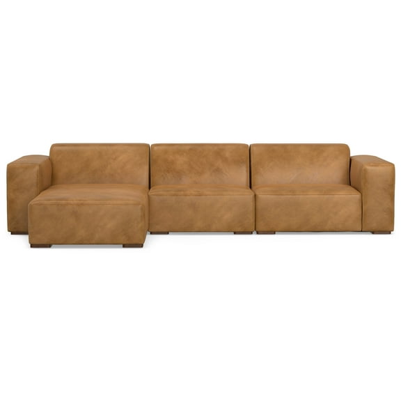 Simpli Home Rex 2 Seater Sofa and Left Chaise
