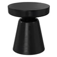 thumbnail image 1 of Simpli Home Robbie 16 inch Wide Solid Mango Wood Boho Contemporary Rustic Accent Table in Black, 1 of 9