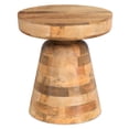 thumbnail image 1 of Simpli Home Robbie 16 inch Wide Solid Mango Wood Boho Contemporary Rustic Accent Table in Natural, 1 of 7